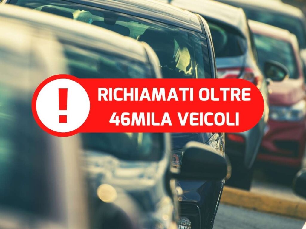 Auto scritta richiamati 46mila veicoli